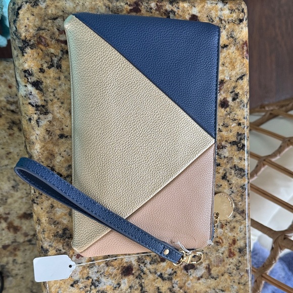 Madison West Handbags - Madison West Tri-Tone Wristlet